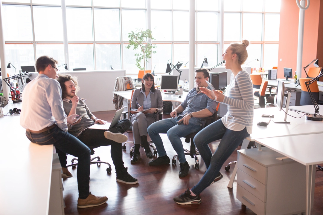 Young Business Team At A Meeting at modern office building